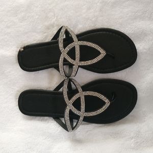 Olivia Miller Rhinestone Sandals